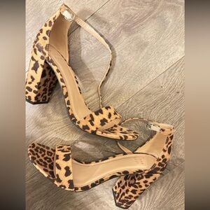 a new day Leopard Print Heeled Sandals